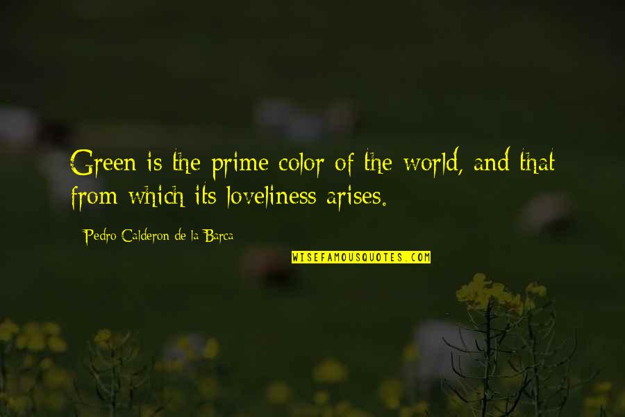 Montesquieu Nature Of Man Quotes By Pedro Calderon De La Barca: Green is the prime color of the world,