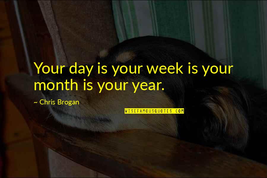 Month Quotes By Chris Brogan: Your day is your week is your month