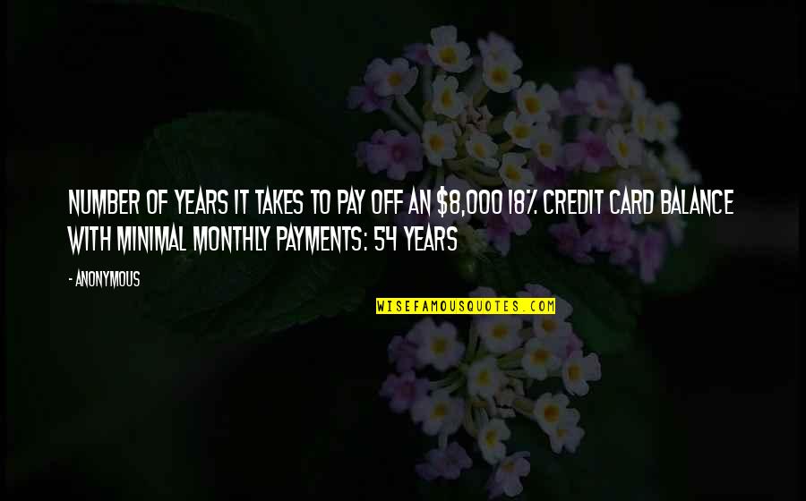 Monthly Quotes By Anonymous: Number of years it takes to pay off Monthly Quotes By Anonymous: Number of years it takes to pay off