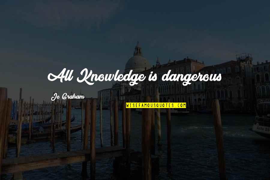 Monthsary Tumblr Quotes By Jo Graham: All Knowledge is dangerous