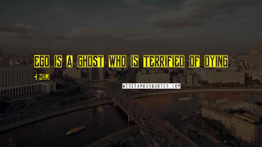 Mooji quotes: Ego is a ghost who is terrified of dying