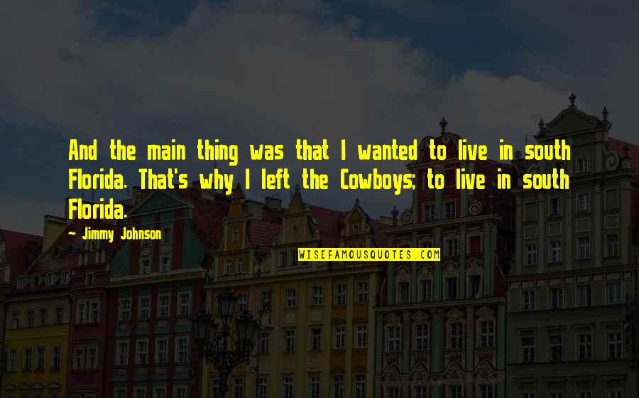 Mookie Wilson Dinosaur Quote Quotes By Jimmy Johnson: And the main thing was that I wanted