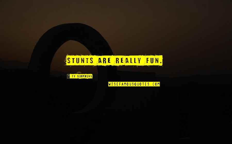 Moolenaar Lawn Quotes By Ty Simpkins: Stunts are really fun. Moolenaar Lawn Quotes By Ty Simpkins: Stunts are really fun.