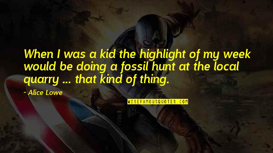 Moon Beam Quotes By Alice Lowe: When I was a kid the highlight of