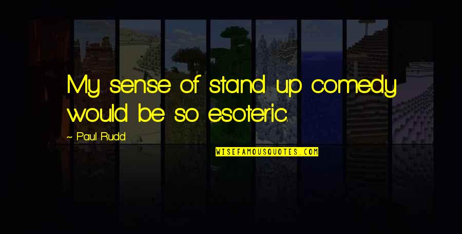 Moon Lights Quotes By Paul Rudd: My sense of stand up comedy would be