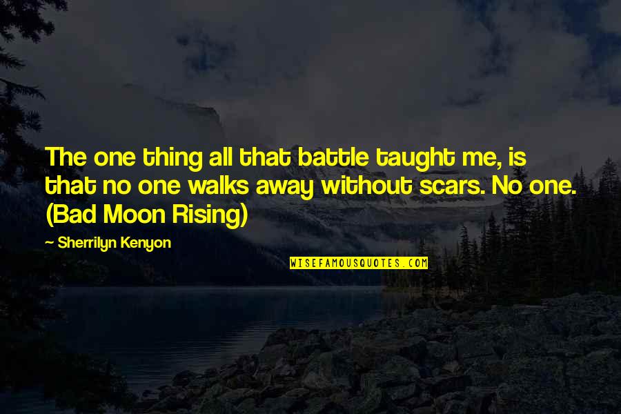 Moon Moon Quotes By Sherrilyn Kenyon: The one thing all that battle taught me,