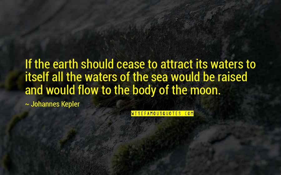 Moon Over Water Quotes By Johannes Kepler: If the earth should cease to attract its