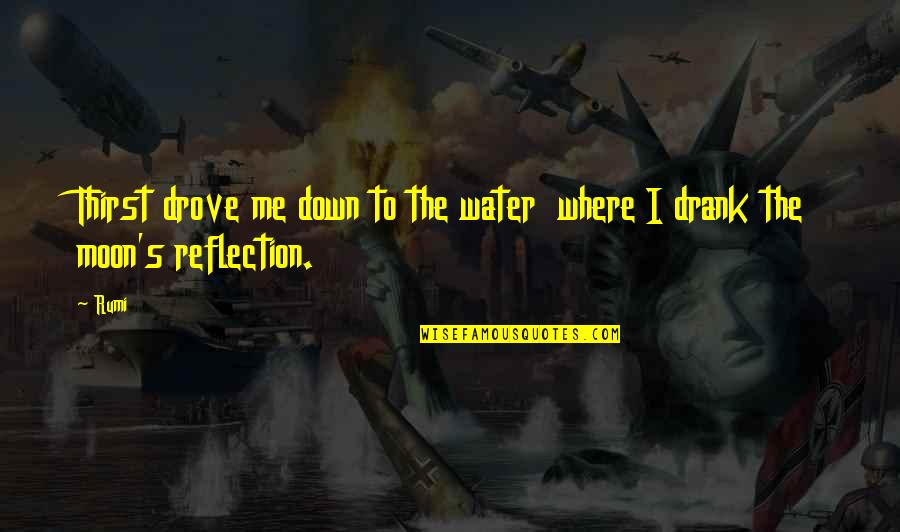 Moon Over Water Quotes By Rumi: Thirst drove me down to the water where