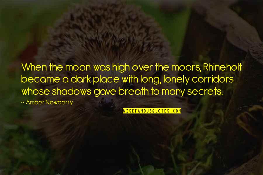 Moon Romance Quotes By Amber Newberry: When the moon was high over the moors,