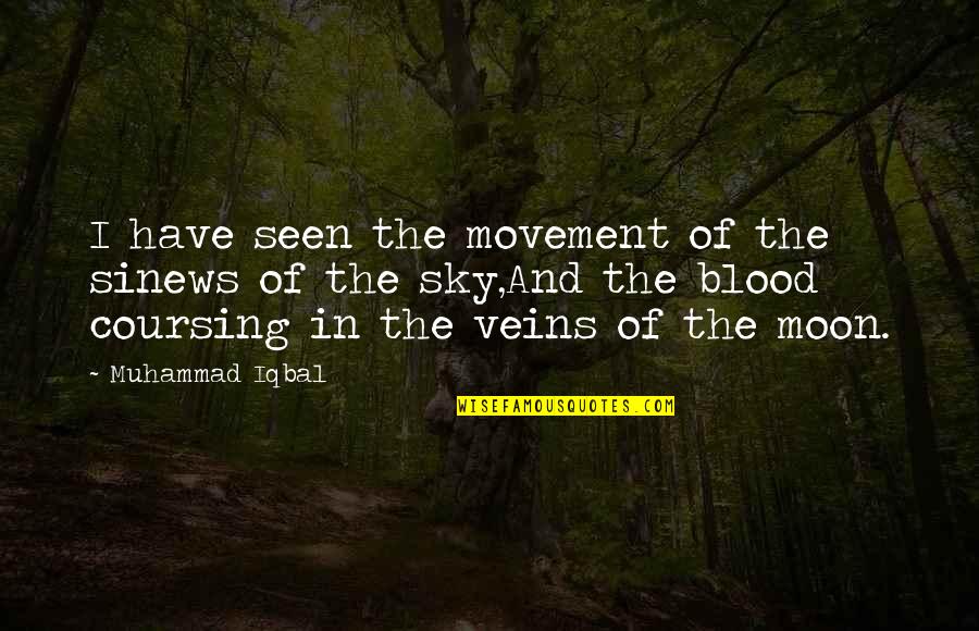 Moon Sky Quotes By Muhammad Iqbal: I have seen the movement of the sinews