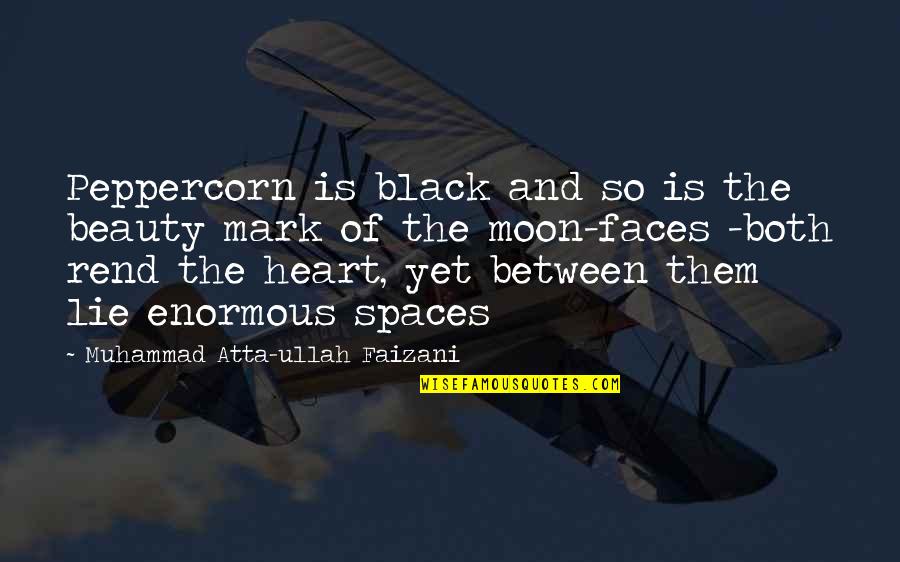 Moon's Beauty Quotes By Muhammad Atta-ullah Faizani: Peppercorn is black and so is the beauty