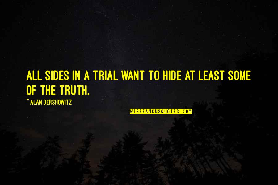 Mopeds Scooters Quotes By Alan Dershowitz: All sides in a trial want to hide Mopeds Scooters Quotes By Alan Dershowitz: All sides in a trial want to hide