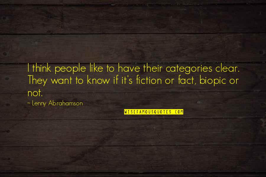 Mopita Roccia Quotes By Lenny Abrahamson: I think people like to have their categories