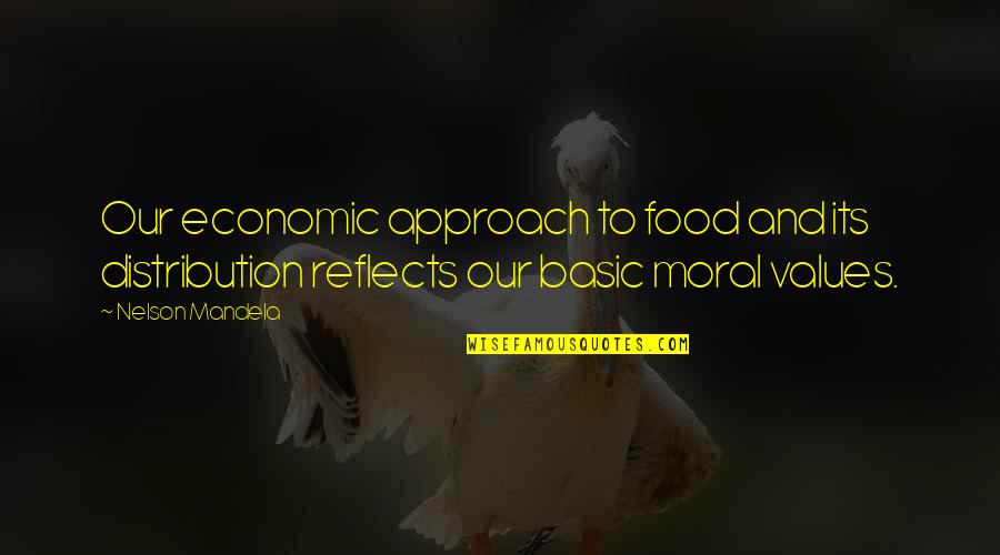 Moral Values And Quotes By Nelson Mandela: Our economic approach to food and its distribution