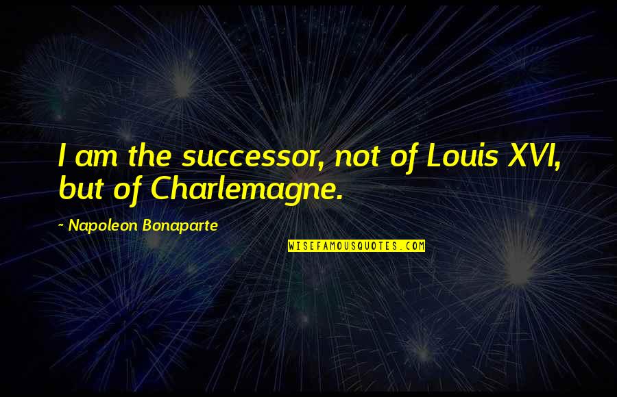 Moralne Osobine Quotes By Napoleon Bonaparte: I am the successor, not of Louis XVI,