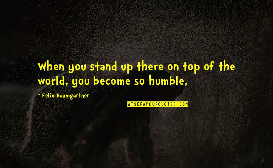 Morass Define Quotes By Felix Baumgartner: When you stand up there on top of