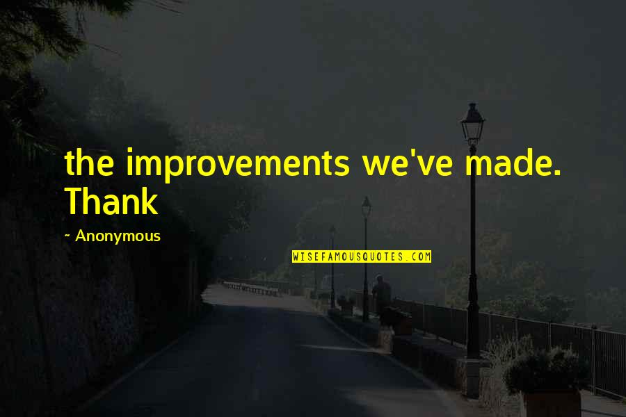 Moratorium On Evictions Quotes By Anonymous: the improvements we've made. Thank Moratorium On Evictions Quotes By Anonymous: the improvements we've made. Thank