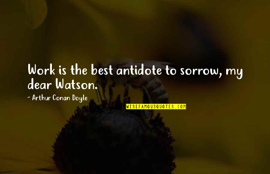 Morbol Quotes By Arthur Conan Doyle: Work is the best antidote to sorrow, my