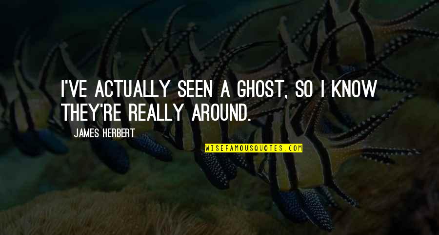 Morbus Crohn Quotes By James Herbert: I've actually seen a ghost, so I know
