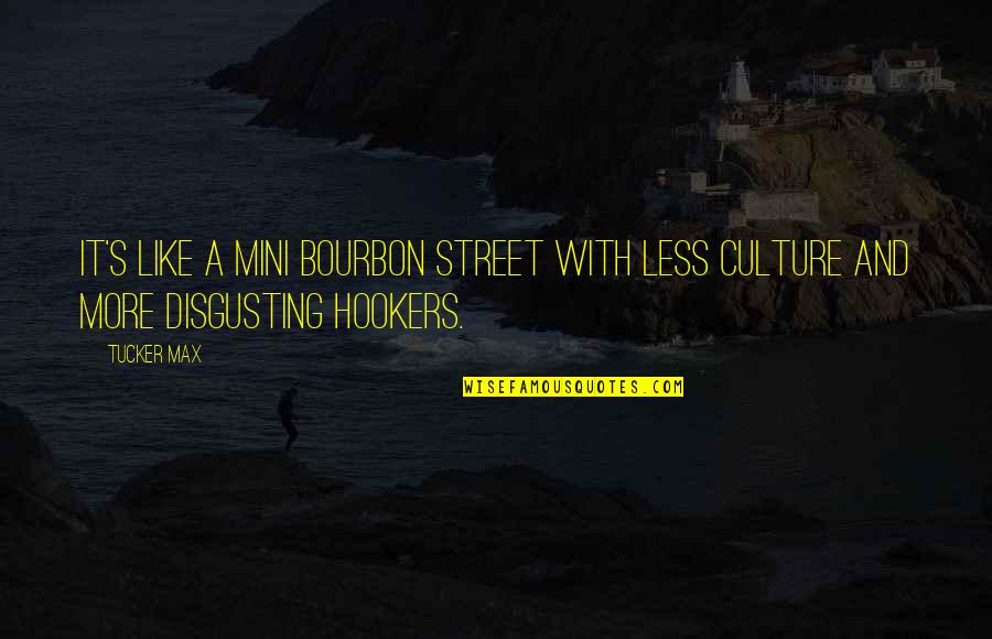 More And Less Quotes By Tucker Max: It's like a mini Bourbon Street with less