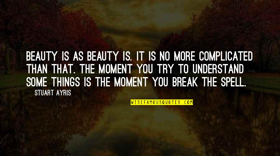 More Complicated Than Quotes By Stuart Ayris: Beauty is as beauty is. It is no