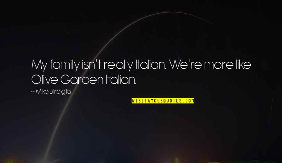 More Funny Quotes By Mike Birbiglia: My family isn't really Italian. We're more like