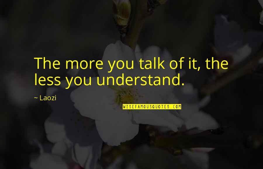 More Less Quotes By Laozi: The more you talk of it, the less