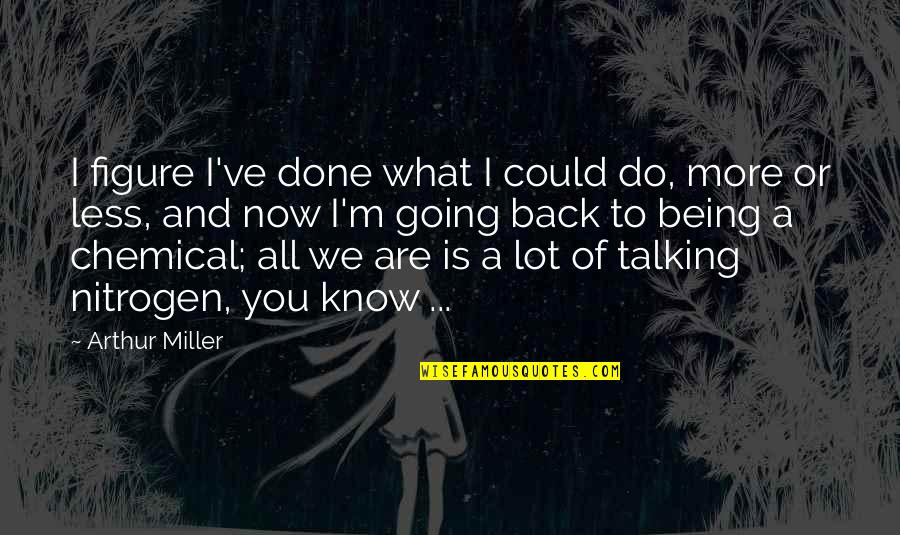 More Or Less Quotes By Arthur Miller: I figure I've done what I could do,