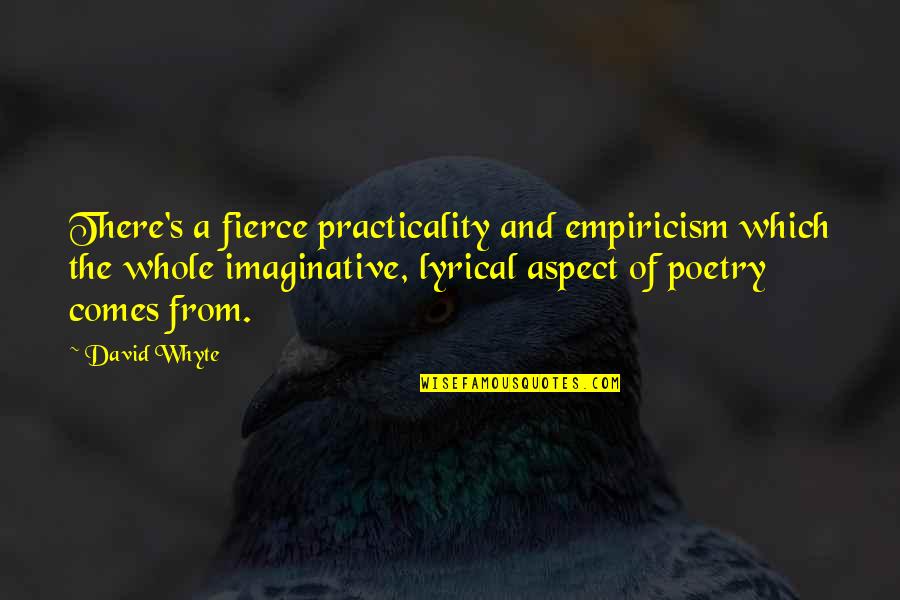 More Smiling Less Worrying Quotes By David Whyte: There's a fierce practicality and empiricism which the More Smiling Less Worrying Quotes By David Whyte: There's a fierce practicality and empiricism which the