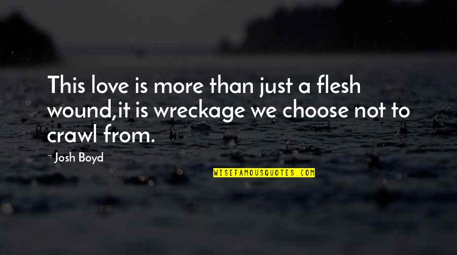More Than Just Love Quotes By Josh Boyd: This love is more than just a flesh