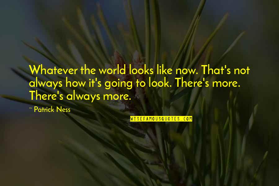 More Than Looks Quotes By Patrick Ness: Whatever the world looks like now. That's not