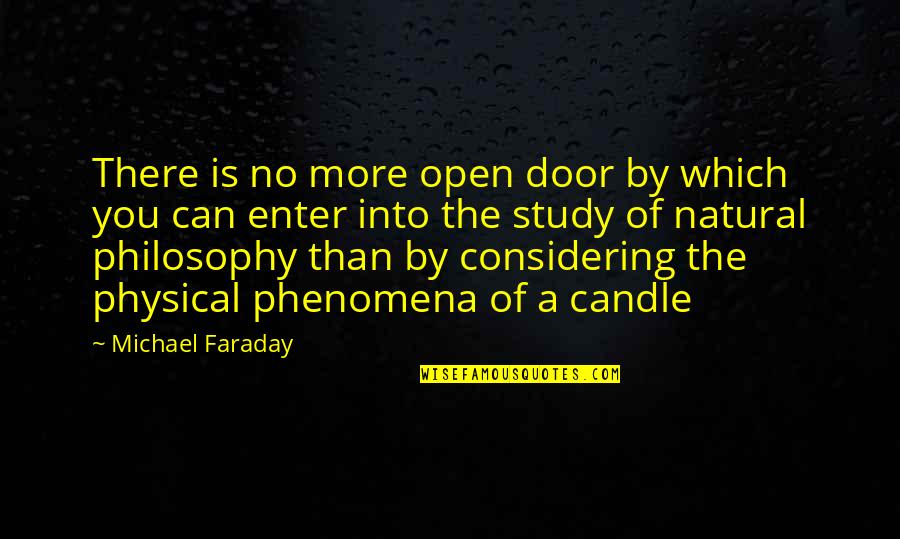 More Than Physical Quotes By Michael Faraday: There is no more open door by which