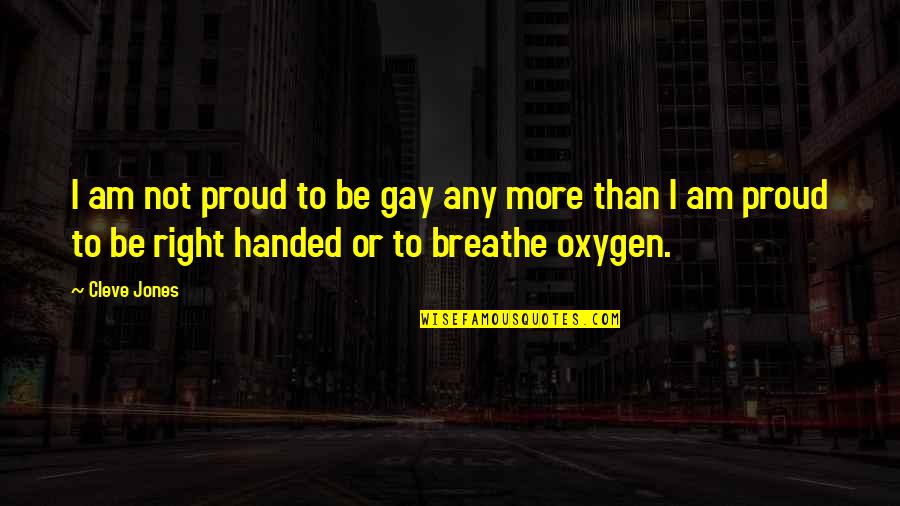 More Than Proud Quotes By Cleve Jones: I am not proud to be gay any