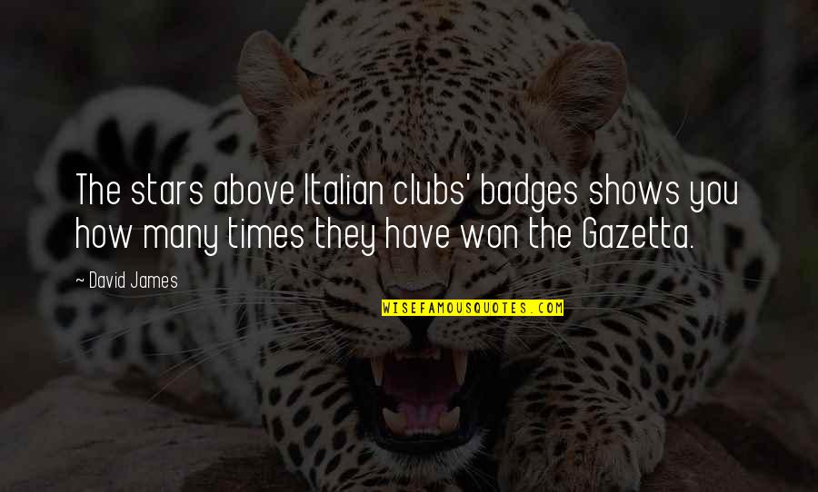 Morejongg Quotes By David James: The stars above Italian clubs' badges shows you Morejongg Quotes By David James: The stars above Italian clubs' badges shows you
