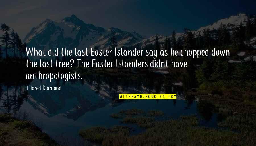 Morenas Restaurant Quotes By Jared Diamond: What did the last Easter Islander say as