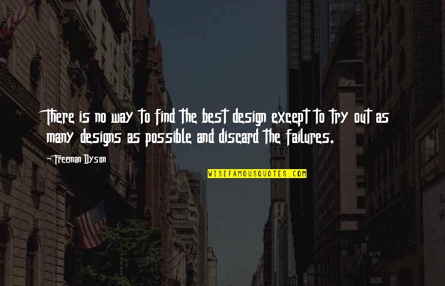 Morettis Fox Quotes By Freeman Dyson: There is no way to find the best
