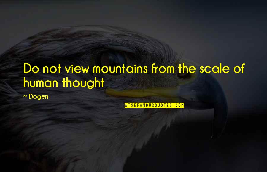 Morgan Book Quotes By Dogen: Do not view mountains from the scale of