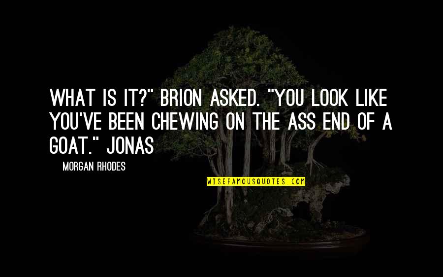 Morgan The Goat Quotes By Morgan Rhodes: What is it?" Brion asked. "You look like Morgan The Goat Quotes By Morgan Rhodes: What is it?" Brion asked. "You look like