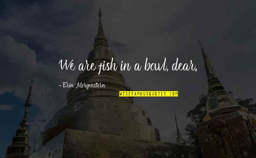 Morgenstern Quotes By Erin Morgenstern: We are fish in a bowl, dear.