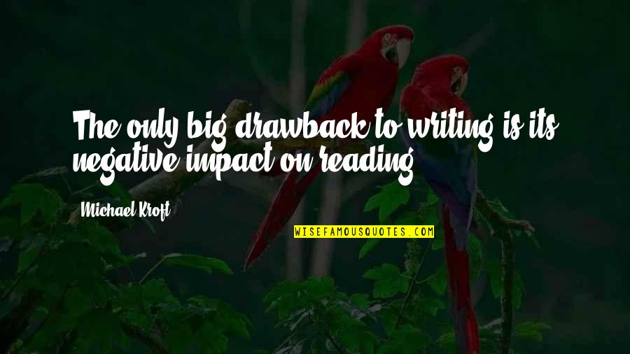 Morimac Quotes By Michael Kroft: The only big drawback to writing is its