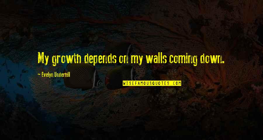 Morlan Dodge Quotes By Evelyn Underhill: My growth depends on my walls coming down. Morlan Dodge Quotes By Evelyn Underhill: My growth depends on my walls coming down.