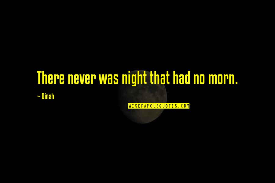 Morn Quotes By Dinah: There never was night that had no morn.