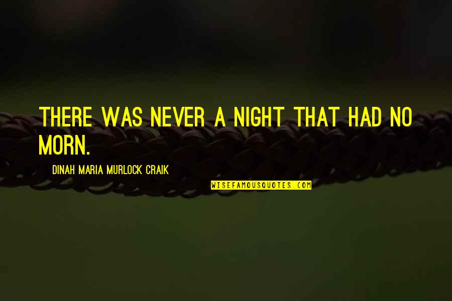 Morn Quotes By Dinah Maria Murlock Craik: There was never a night that had no