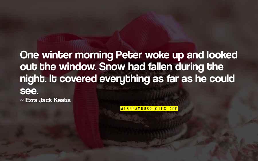Morning And Night Quotes By Ezra Jack Keats: One winter morning Peter woke up and looked