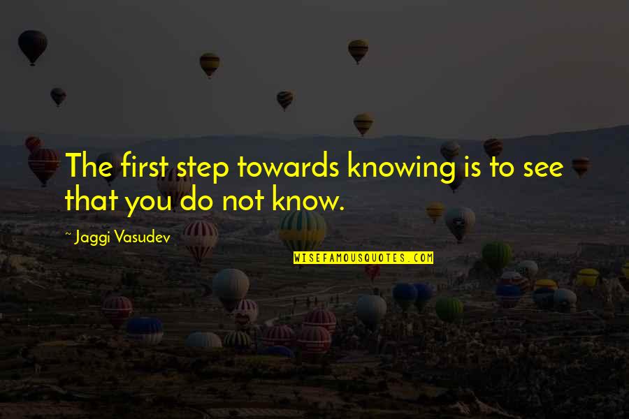 Morning Car Ride Quotes By Jaggi Vasudev: The first step towards knowing is to see
