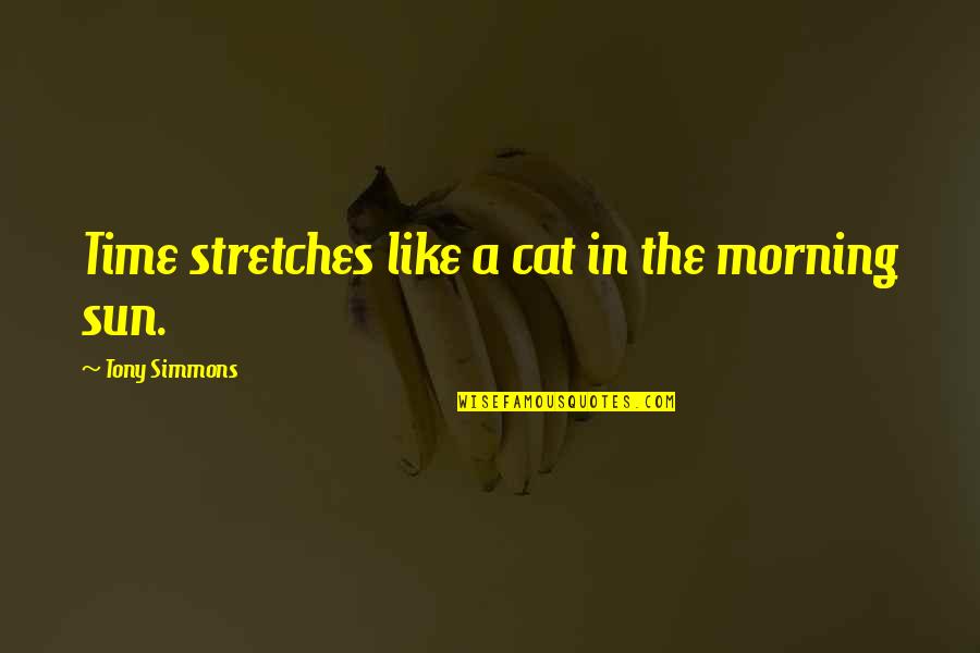 Morning Stretches Quotes By Tony Simmons: Time stretches like a cat in the morning