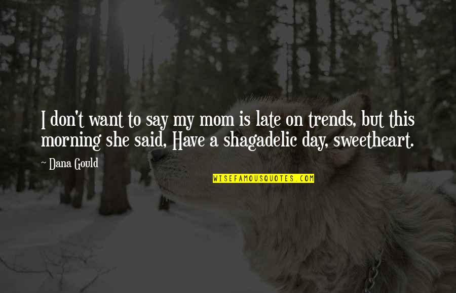 Morning Sweetheart Quotes By Dana Gould: I don't want to say my mom is