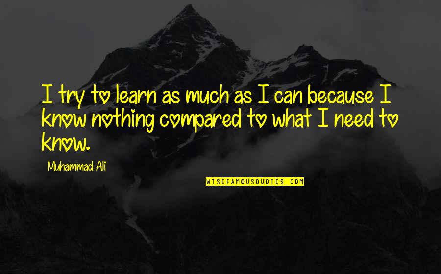 Morosan Vintage Quotes By Muhammad Ali: I try to learn as much as I