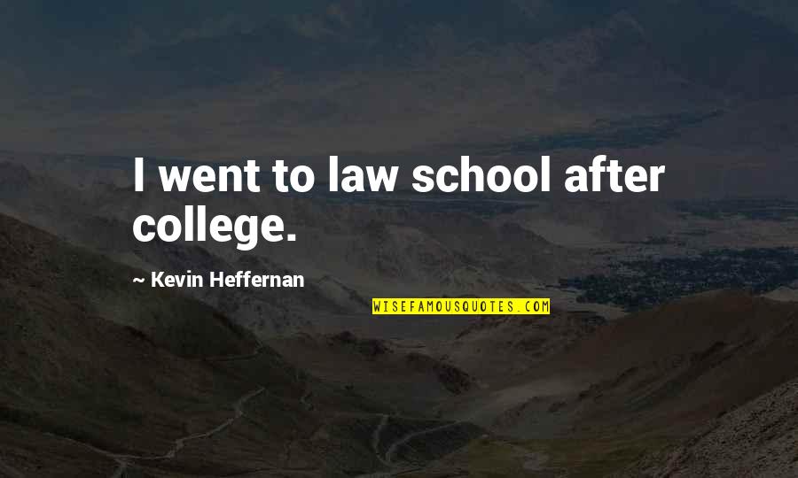 Mortati New Fairfield Quotes By Kevin Heffernan: I went to law school after college. Mortati New Fairfield Quotes By Kevin Heffernan: I went to law school after college.