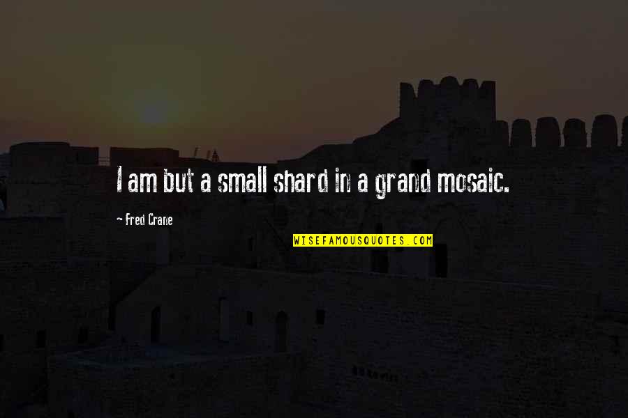Mosaic Quotes By Fred Crane: I am but a small shard in a